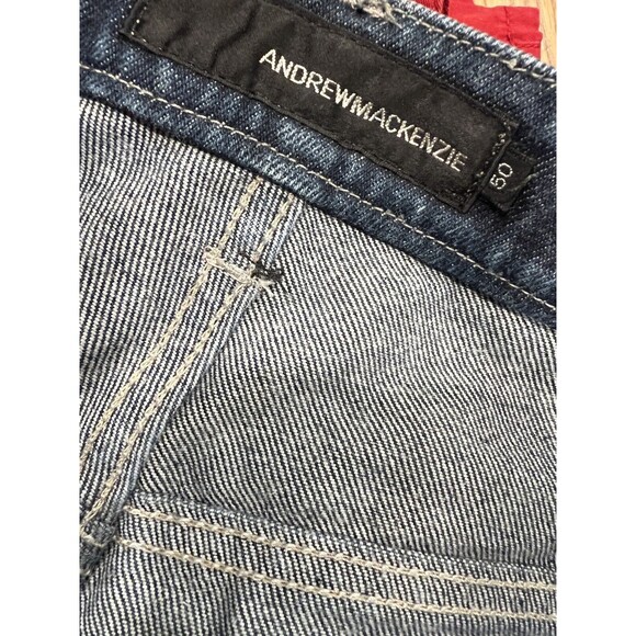 ANDREW MACKENZIE Jeans Mens US Sz 34 Bootcut AMK Euro 50 Blue Denim Hipster - Picture 10 of 15